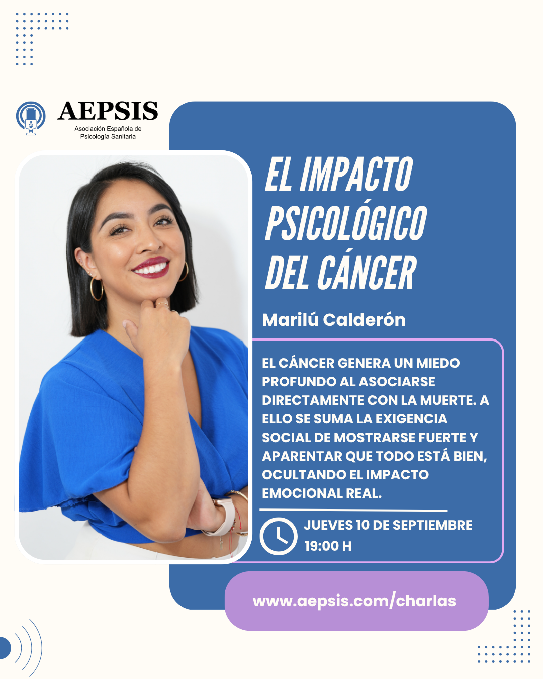 Charla: El impacto psicológico del Cáncer